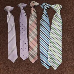 Toddler Clip On Tie Lot Of 5
